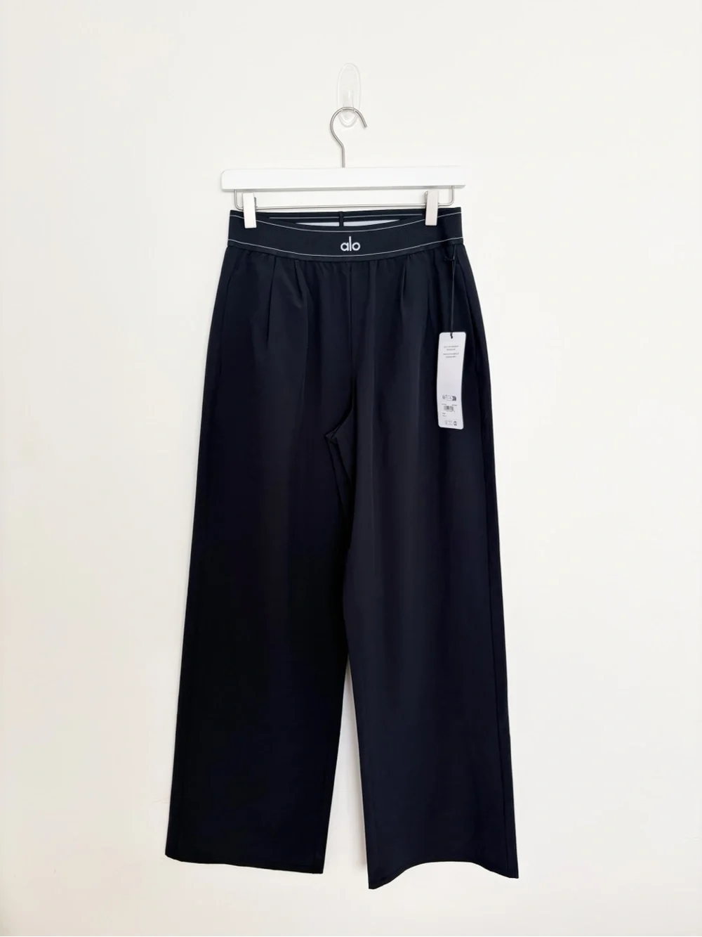 Alo Suit Up Wide Leg Trouser Black Small
